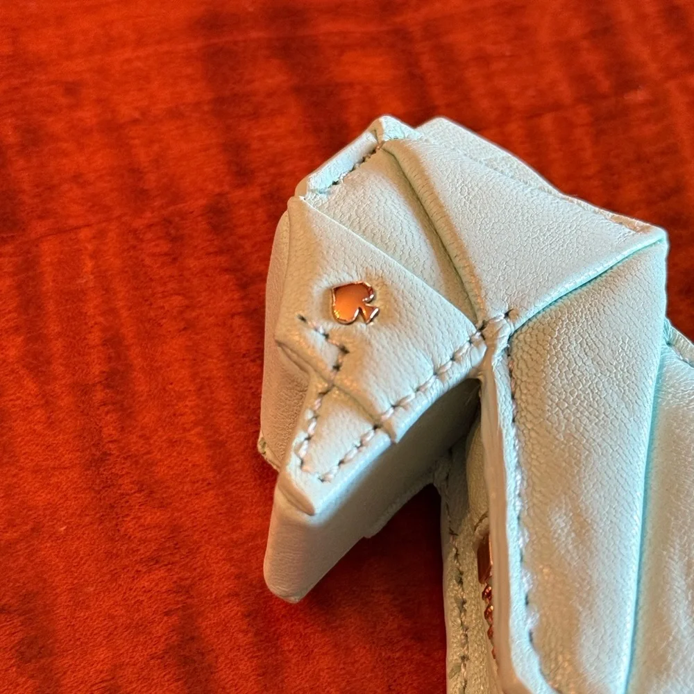 Kate Spade ♠️ Aqua blue Origami Seahorse Small coin pouch - breath of fresh air. - Picture 6 of 9